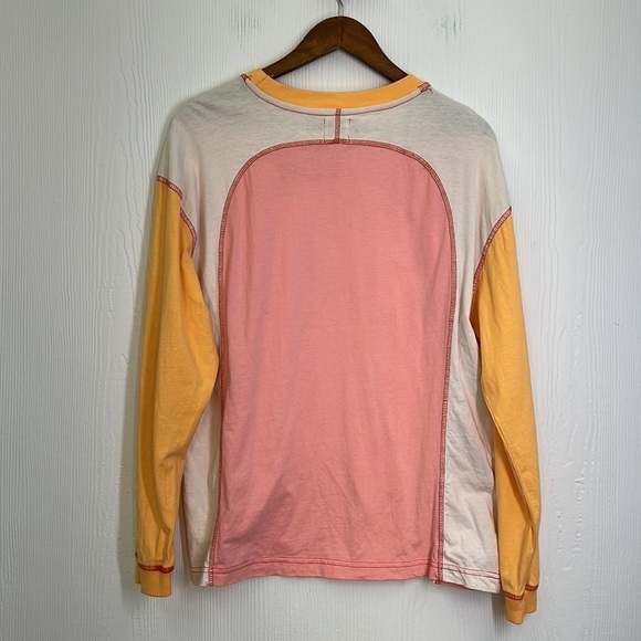 Urban Outfitters - BDG Colby Pastel Fun Color-blocking Long Sleeve T Shirt XS - Picture 8 of 8